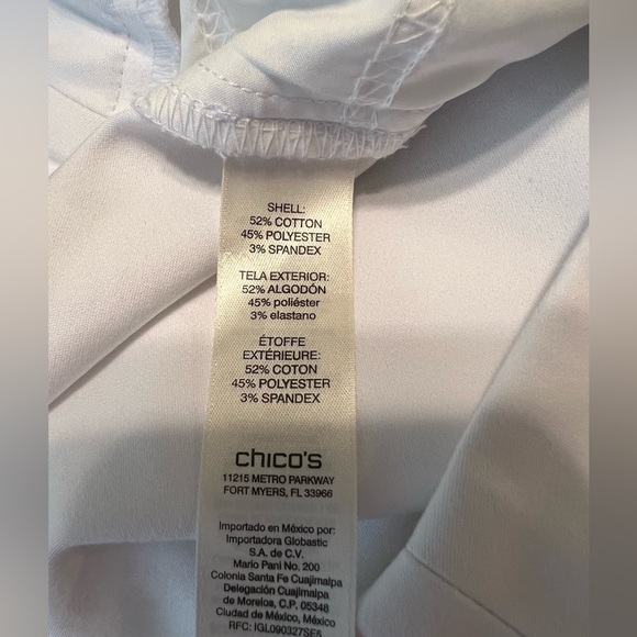 Chico's size 3 Fabulously Slimming Ankle Pants in White Women’s Size 16 - Picture 4 of 7